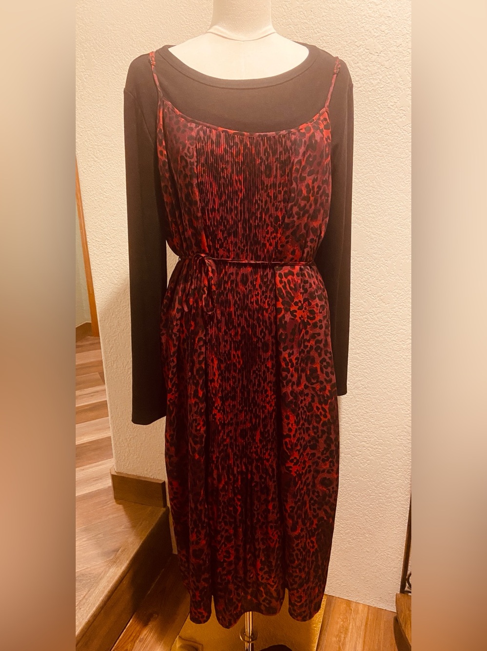 Maurices Red and Black Leopard-Print with a hint of purple - Picture 2 of 16